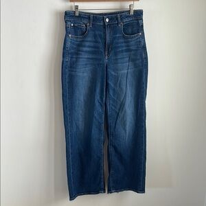 Blue Flare Wide Leg Jeans